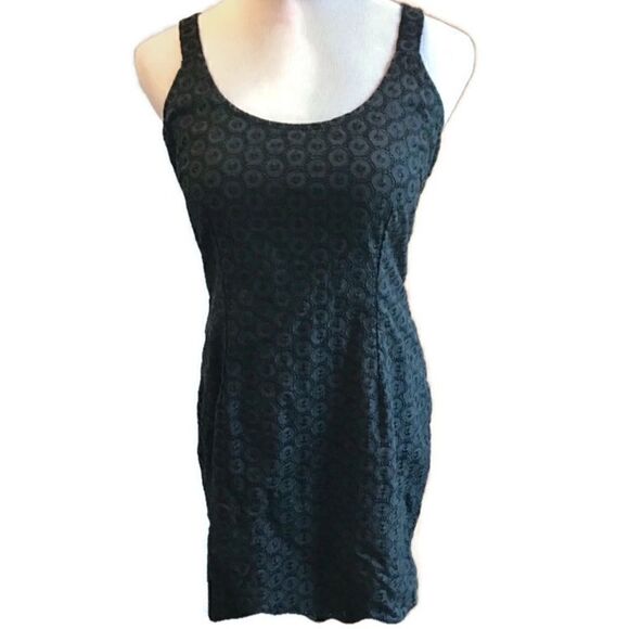 Lucine Almas Black Eyelet Sundress Sz M - Picture 1 of 6